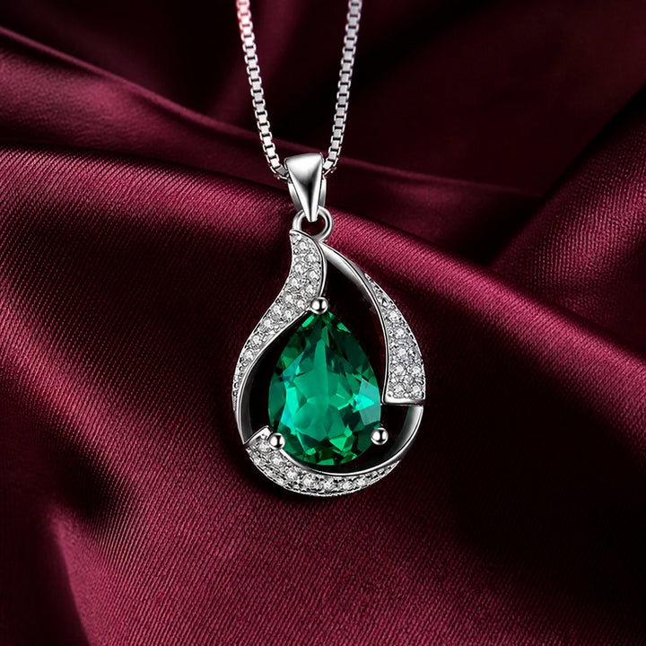 Emerald Whisper Pendant Necklace