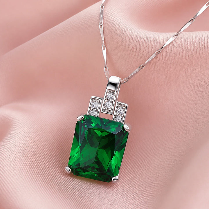 Emerald Eternal White Gold Necklace