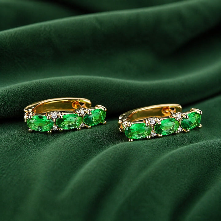 Emerald Silhouette Drop Earrings