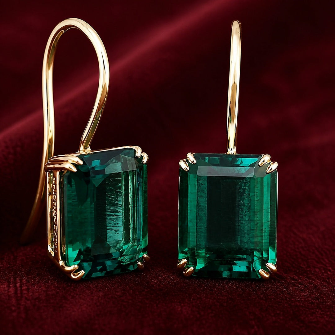 Emerald Signature Hook Earrings