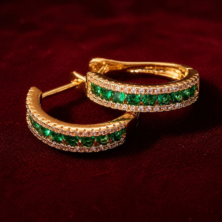Golden Luster Hoop Earrings