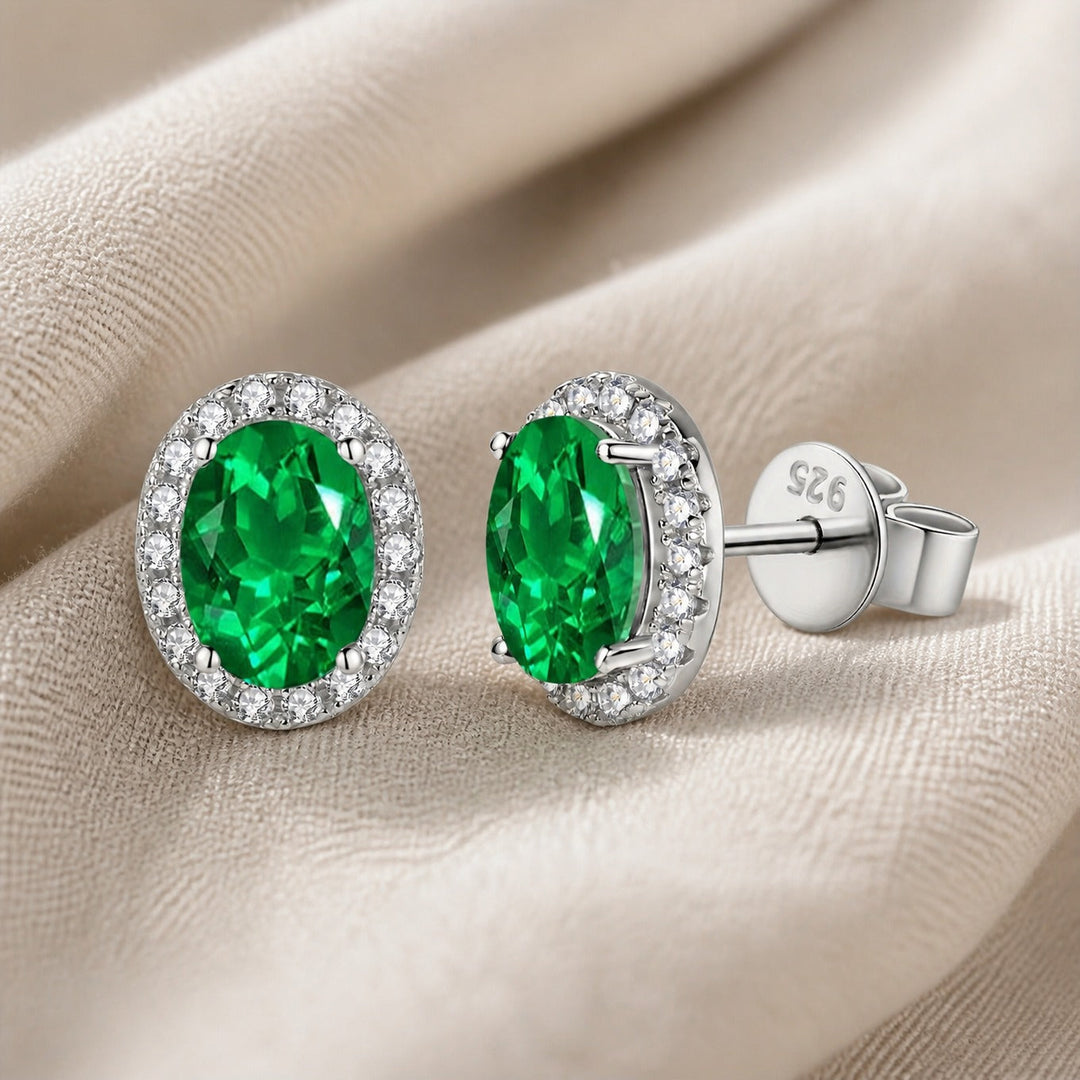 Emerald Vault Stud Earrings