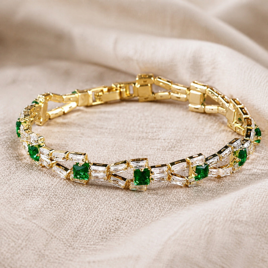 Emerald Echelon Tennis Bracelet