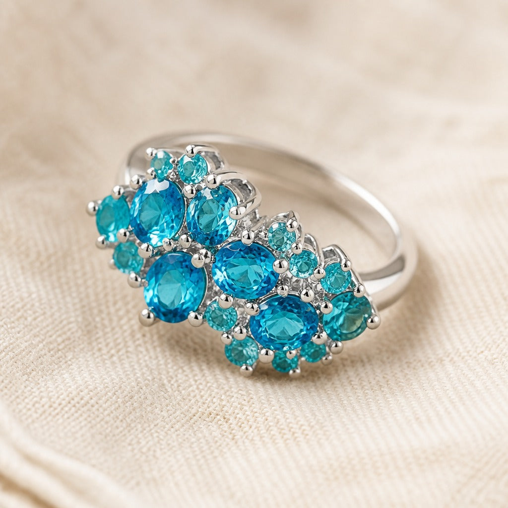 Opal Statement Cluster Ring