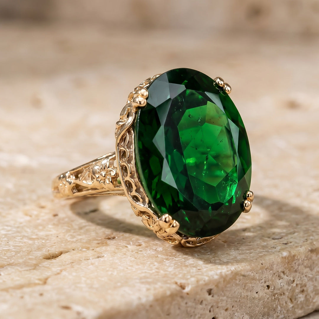 Timeless Oval Emerald Ring