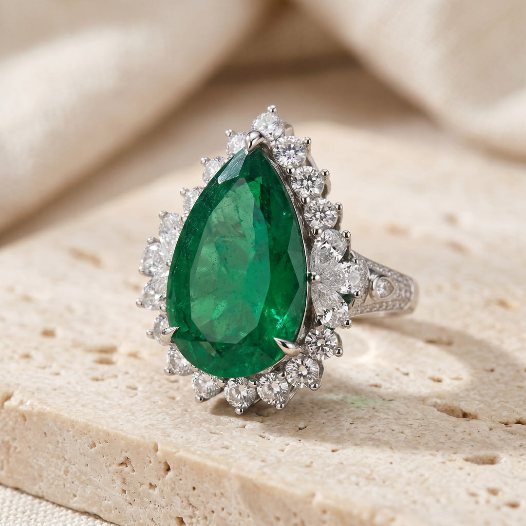 Emerald Ocean Drive Ring