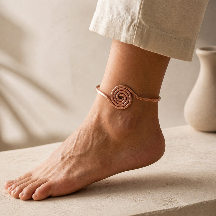 Coil Aura Copper Anklet