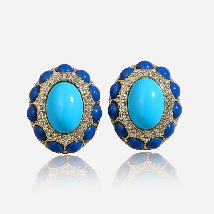 Regal Halo Stud Earrings