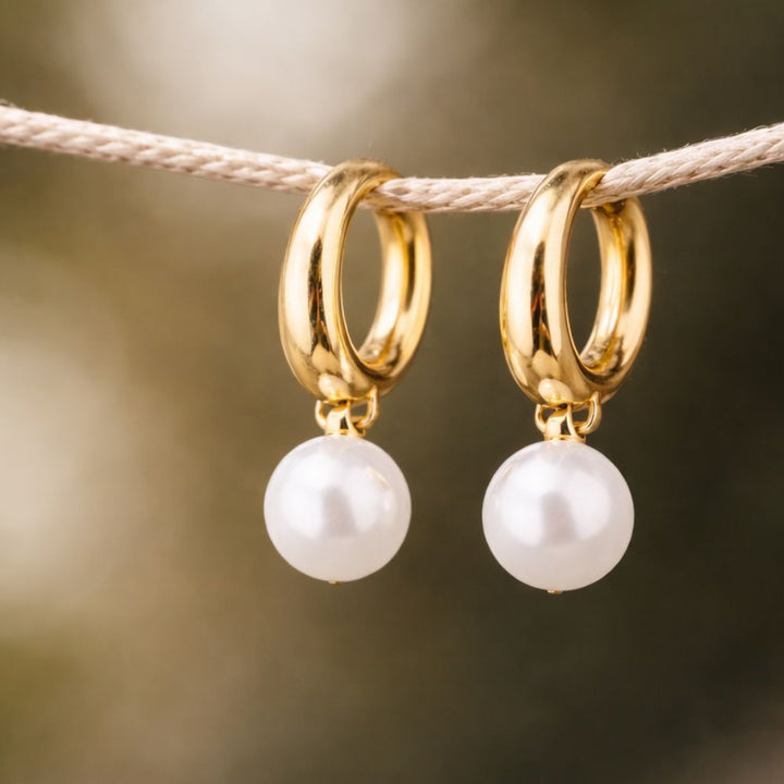 Baroque Pearl Gold Earrings