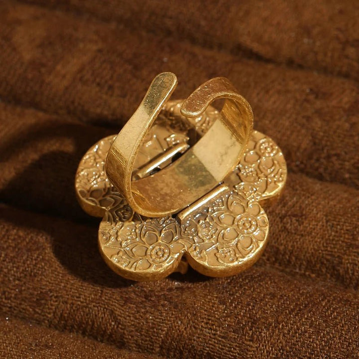 Rosy Halo Garden Ring