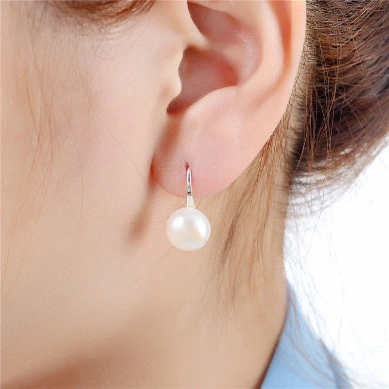Elegant Drop Earrings with Pearls