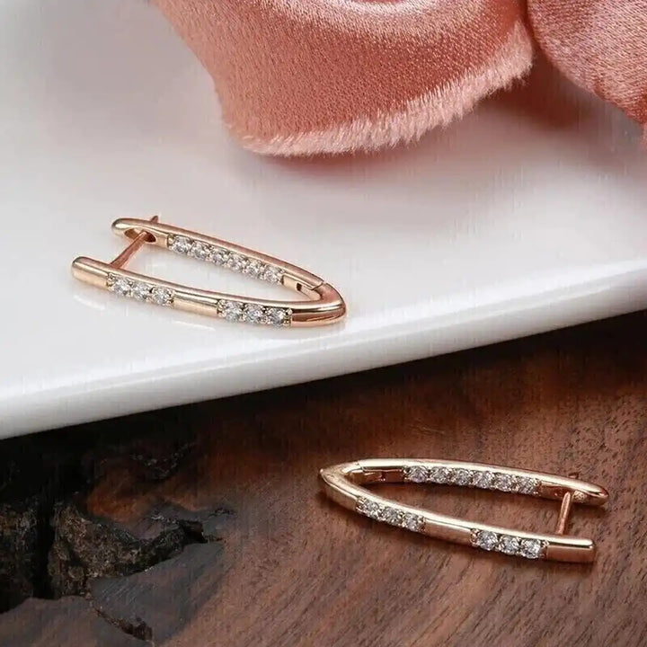 Sophisticated Earrings with Zirconia Stones
