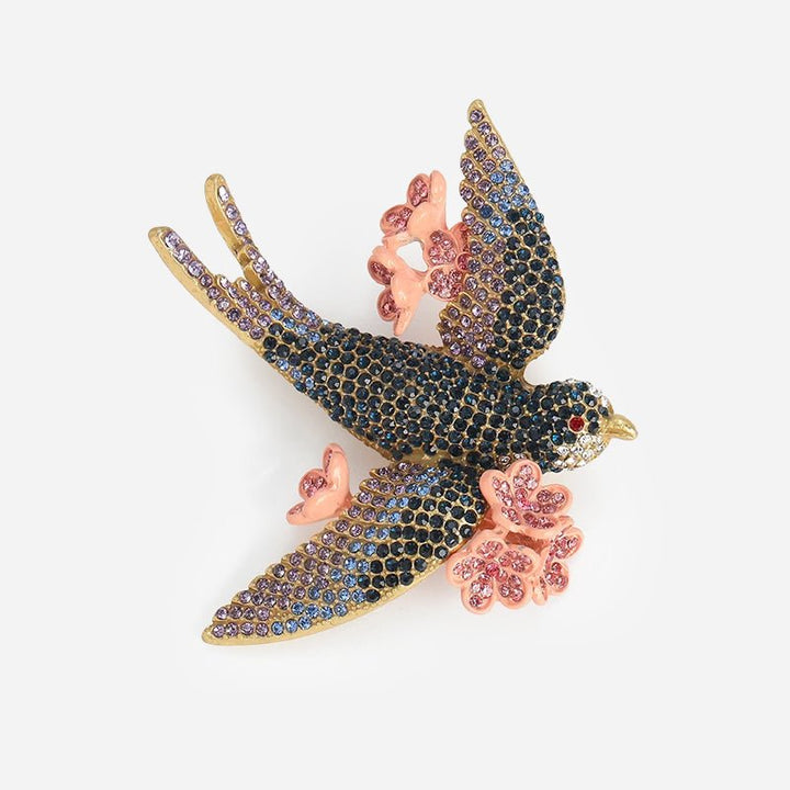 Shadow Rosebird Brooch