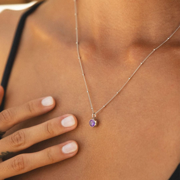 Luminous Circle Gemstone Necklace