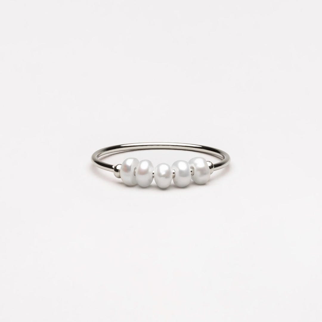 Dewdrop Five Pearl Statement Ring