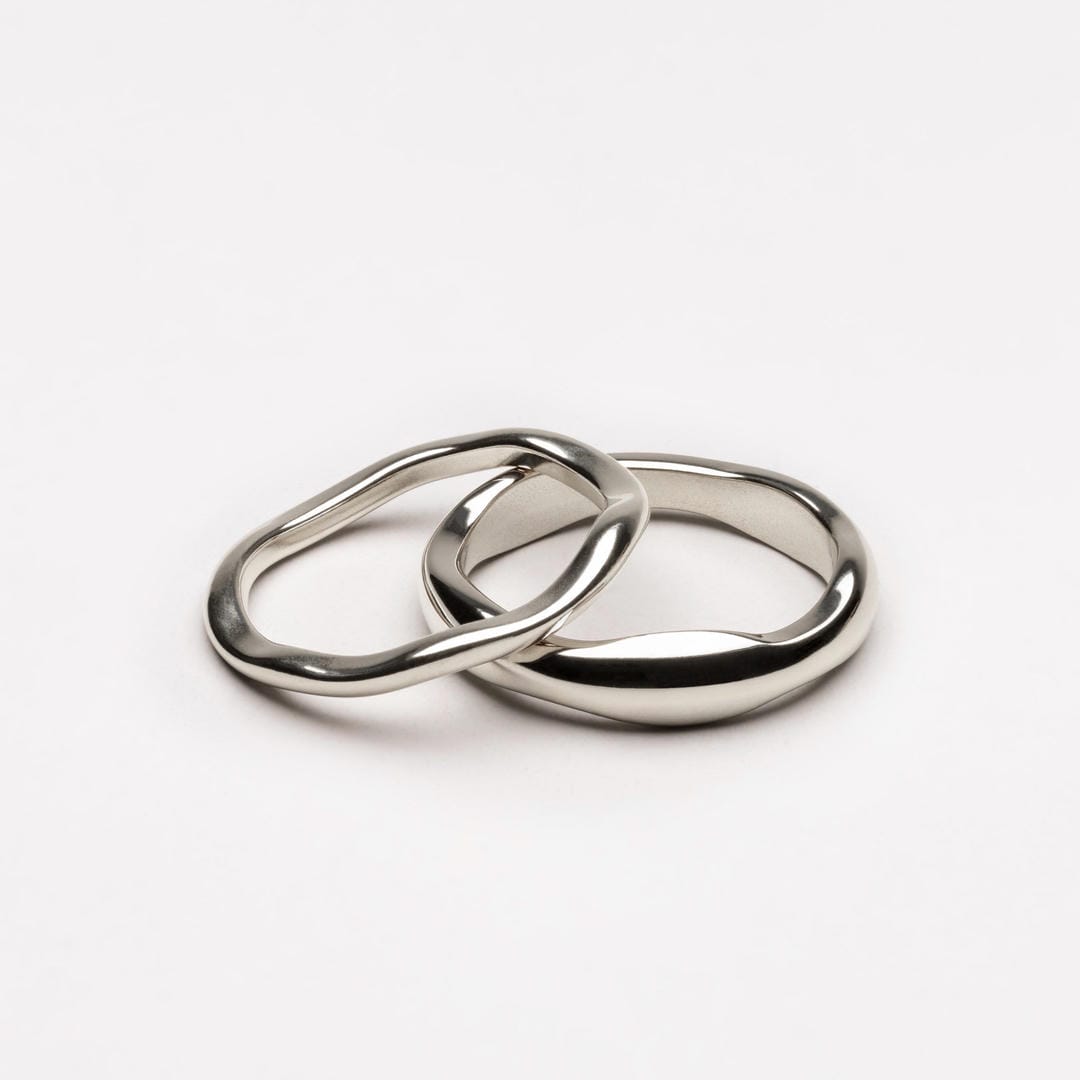 Twin Glow Stackable Ring Duo
