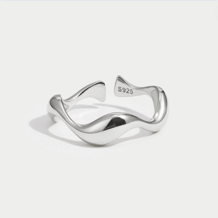 Waves Minimalist Adjustable Ring