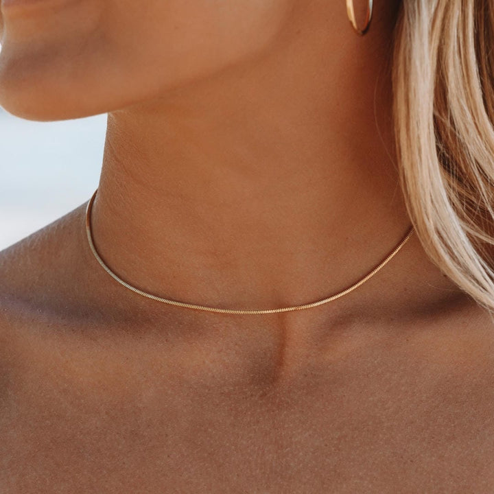 Gold Snake Square Choker