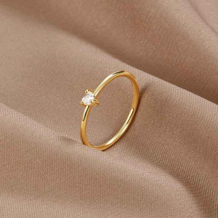 Love Crystal Heart Ring