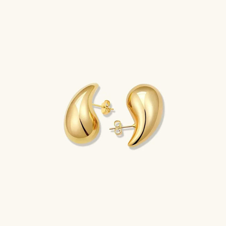 Lustrous Teardrop Stud Earrings