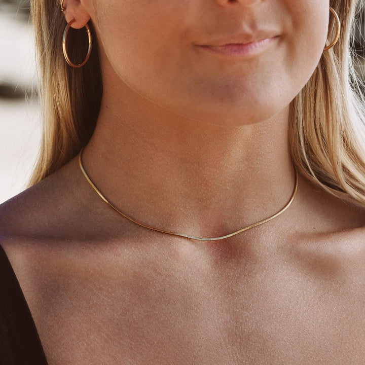 Gold Snake Square Choker