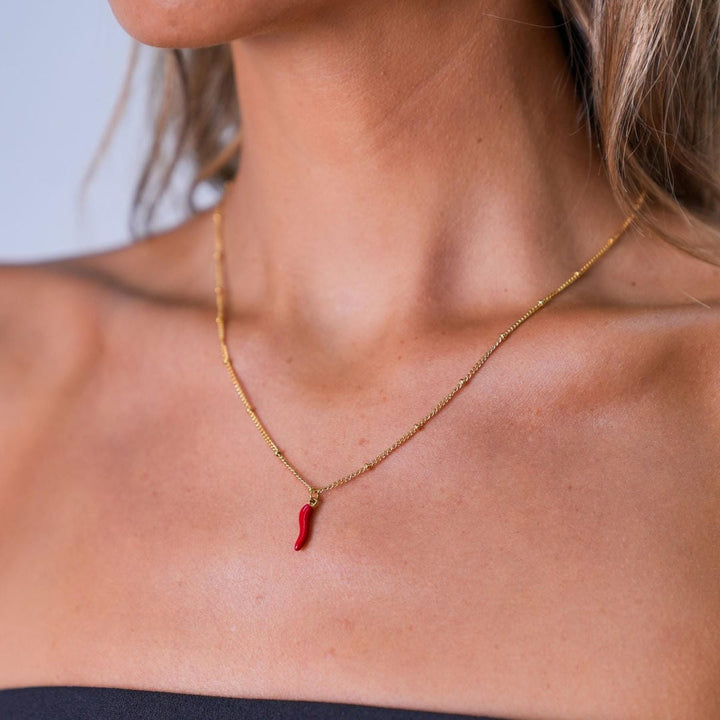 Radiant Red Chilli Pendant Necklace