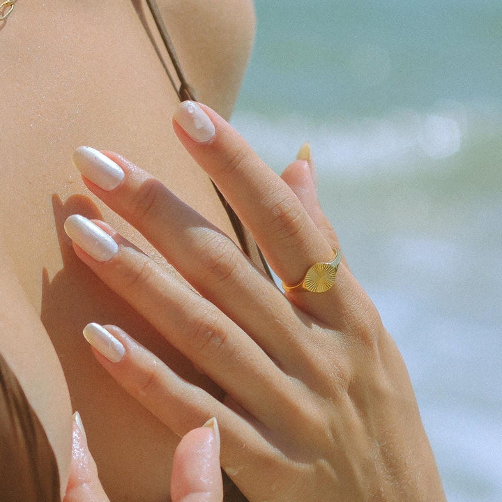 Sun Circle Ring in Gold or Silver