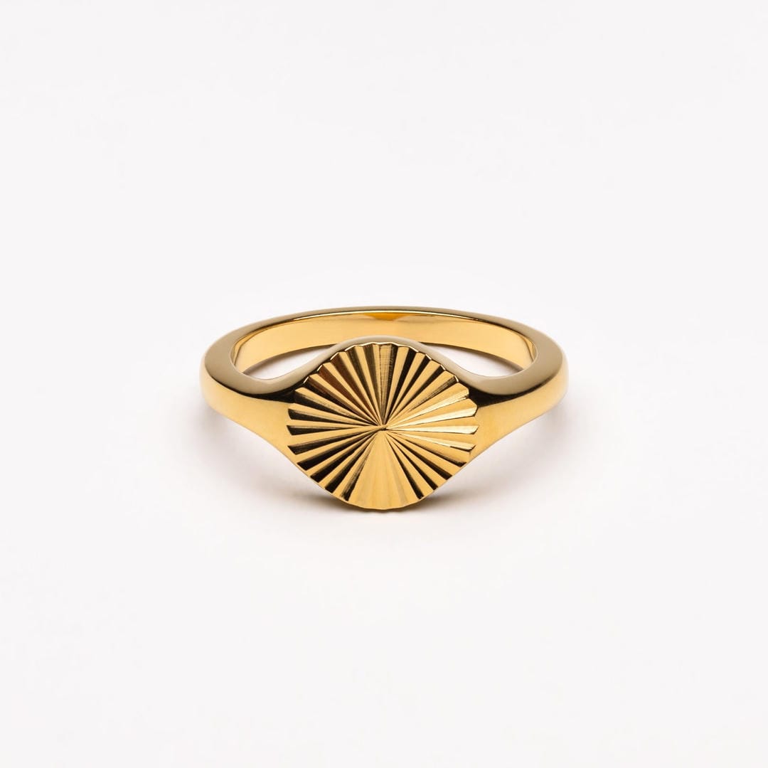Sun Circle Ring in Gold or Silver