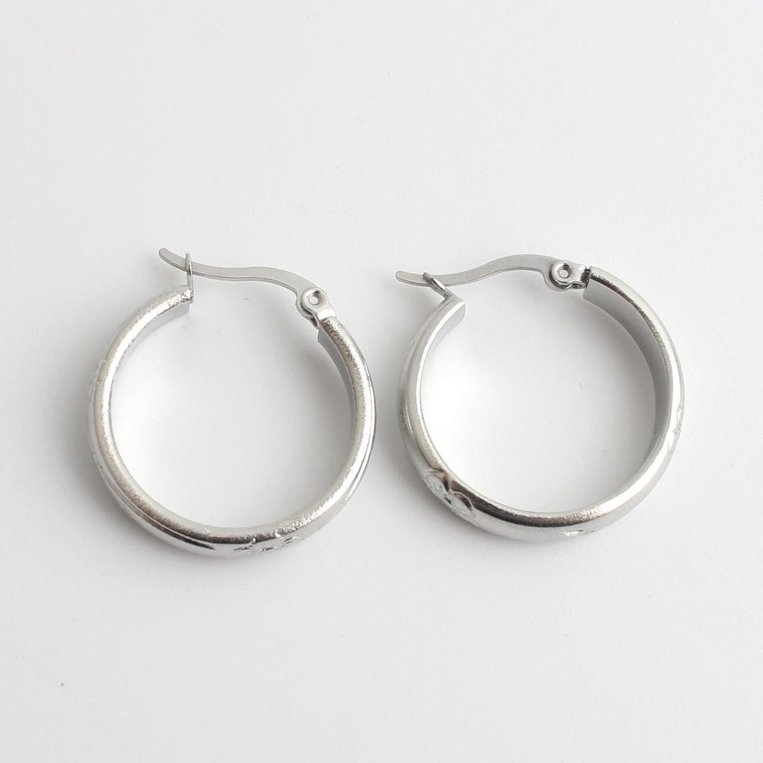 Elegant Floral Engraved Hoops