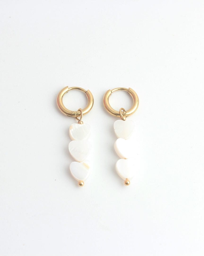 Triple Heart Earrings