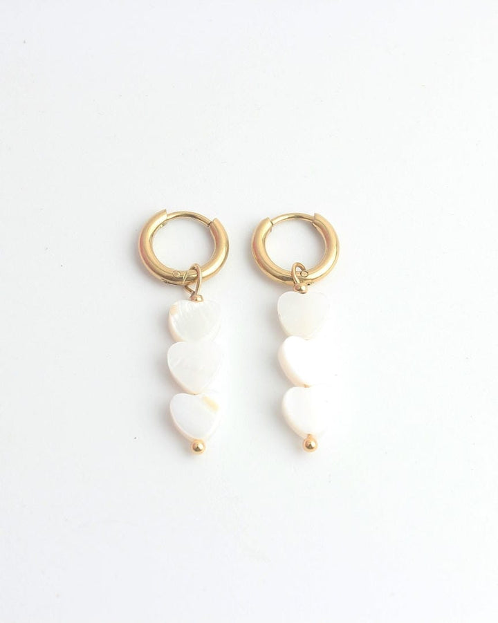 Triple Heart Earrings