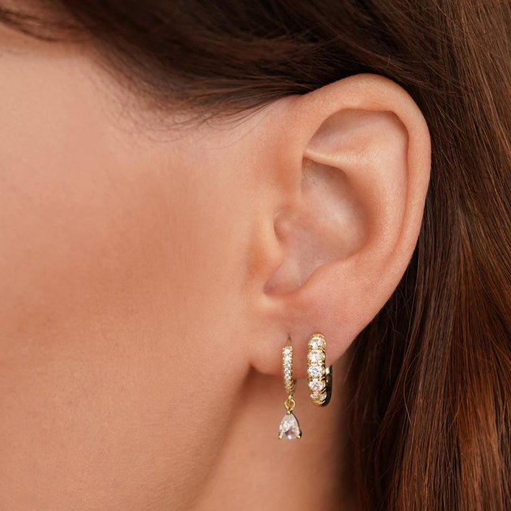 Crystal Gold Earrings