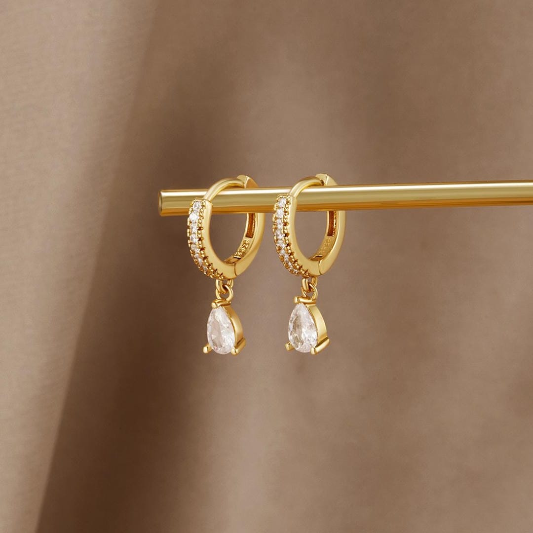 Crystal Gold Earrings