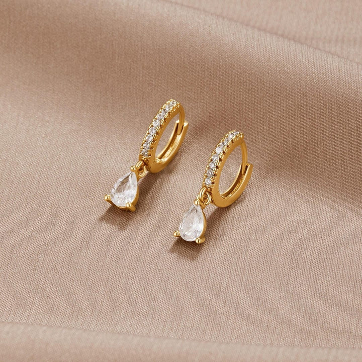 Crystal Gold Earrings