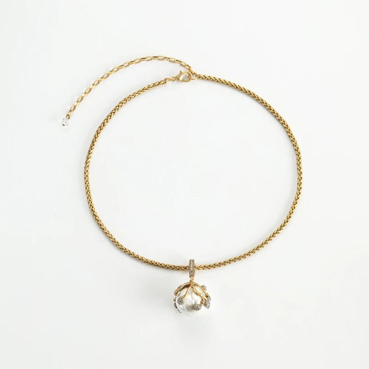 Wildflower Pearl Crown Necklace
